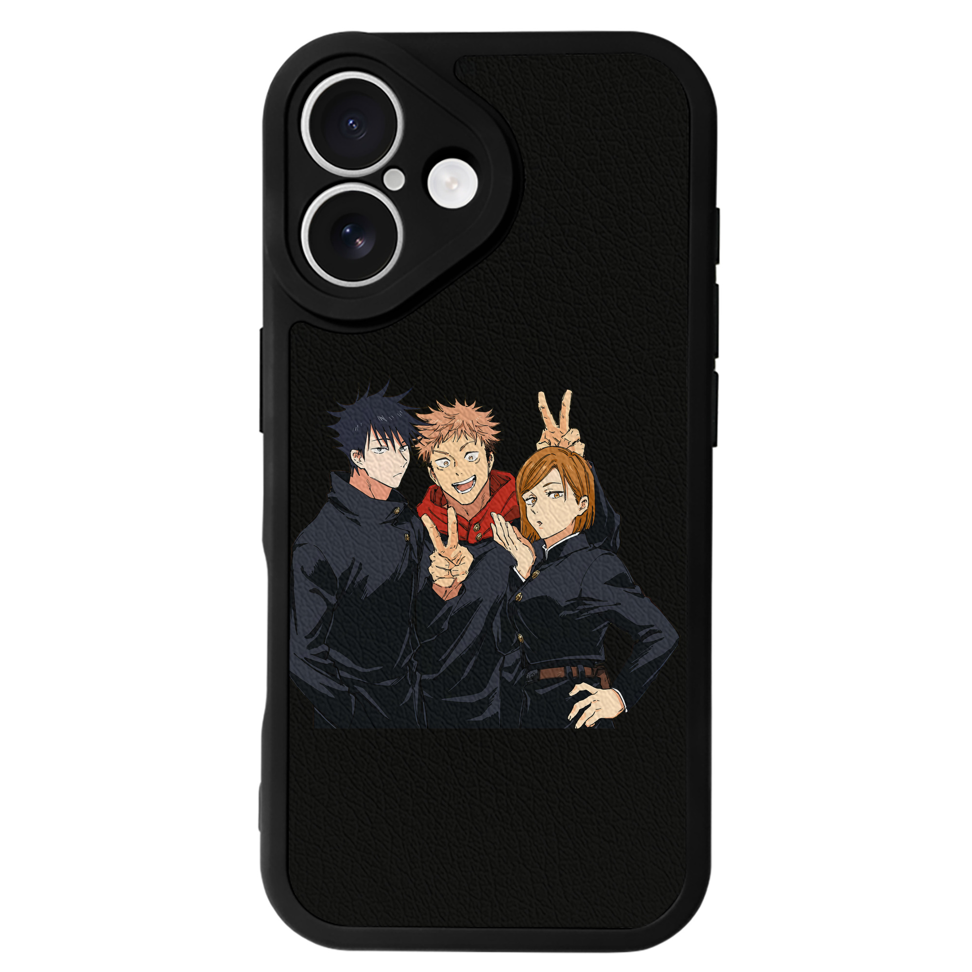（画像用） 呪術廻戦 Jujutsu Kaisen 【iPhone 16シリーズ対応】シリコンスマホケース（レザー調） 材質：シリコン